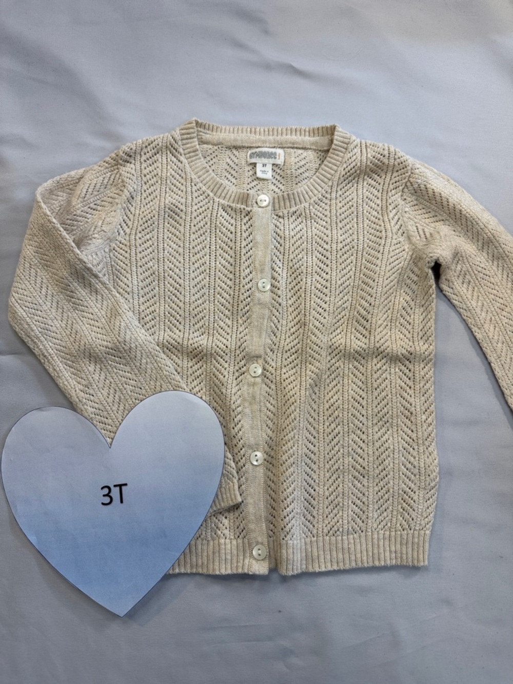 Gymboree Cream Knit Girls' Button-Up Cardigan